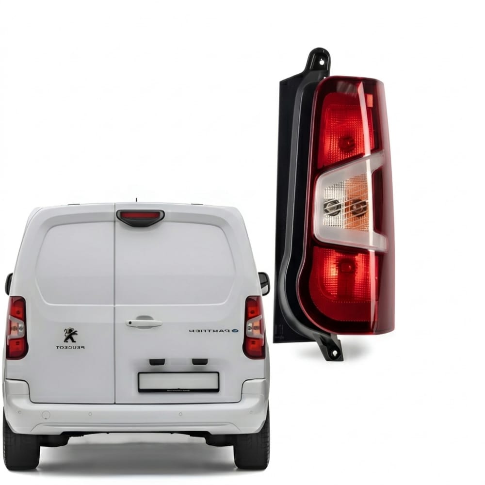 New left headlight for Partner + Doblò – Genuine, with bulbs