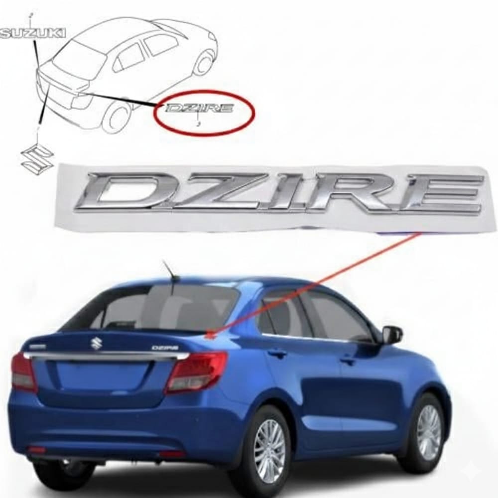 Original “DZIRE” trunk emblem for Suzuki Dzire 2020-2025
