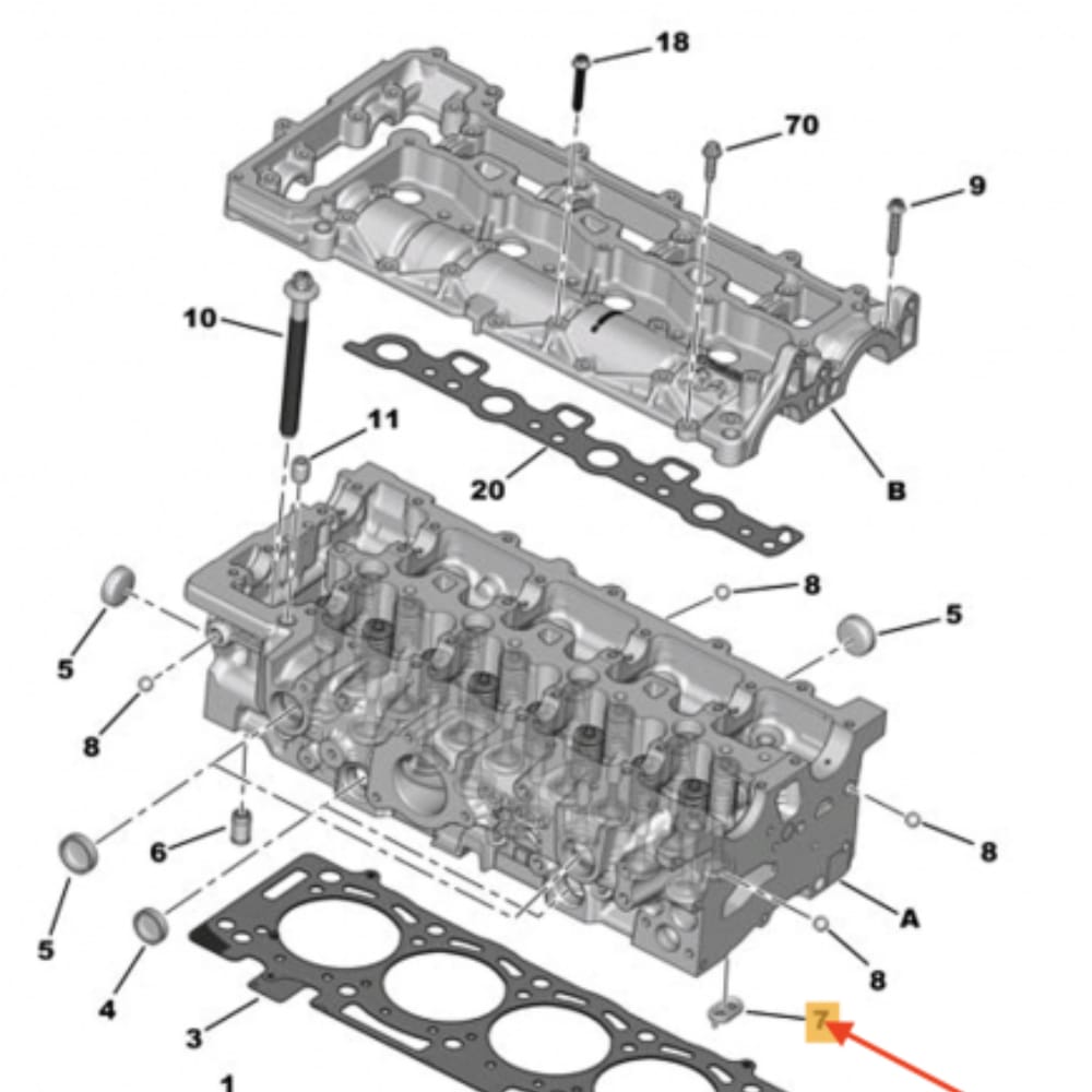 Oil recirculation valve Peugeot–Scudo (genuine)