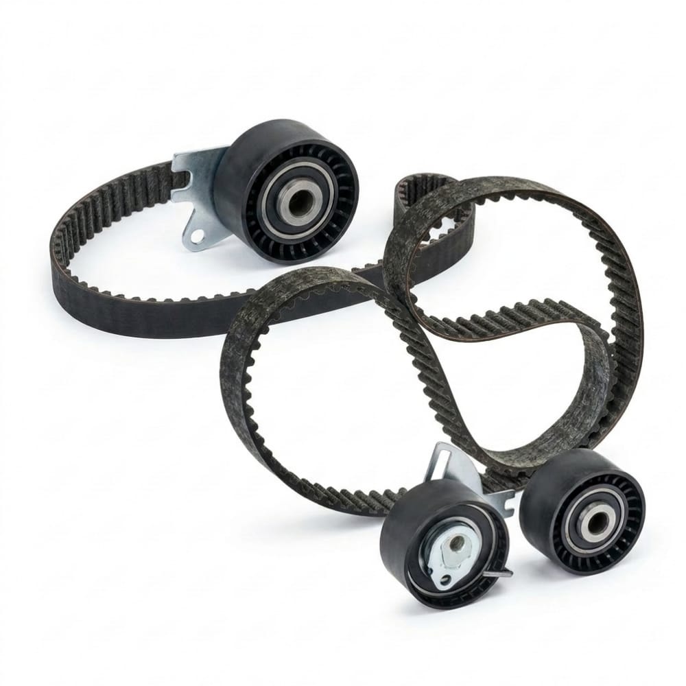 Timing belt for Expert + Scudo with pulley and tensioner."