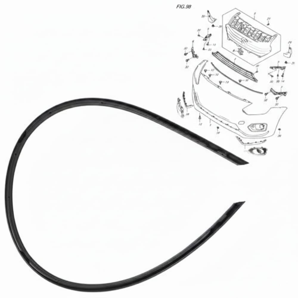 Original front bumper rubber (bumper cushion) for Suzuki Dzire 2020–2025