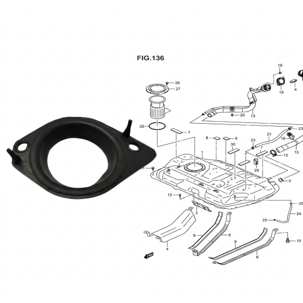 Original fuel tank cap base for Desire and Vitara 2020–2026
