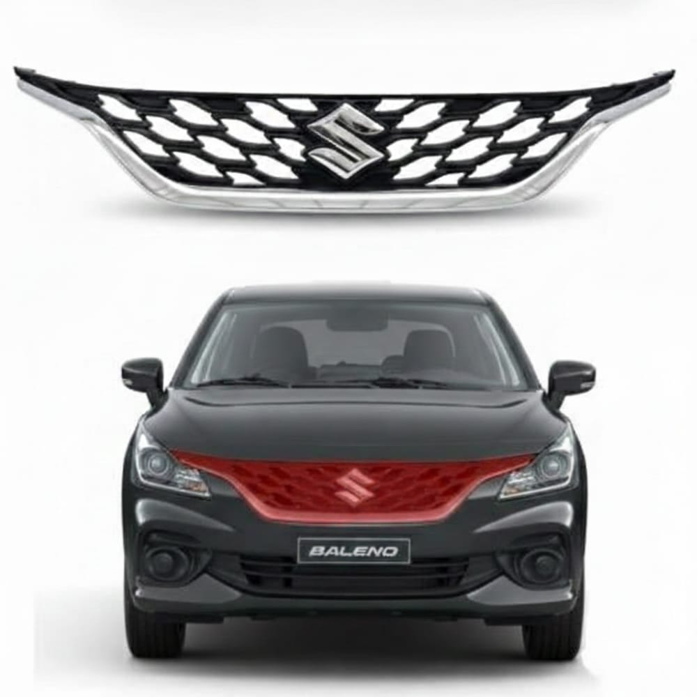 Original upper grille for Suzuki Baleno with emblem and chrome 2020–2025